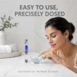 K70 Dual‑Chamber Fresh Lock Blue Copper Peptide Ampoule, GHK‑CU Lyophilized Powder Press‑Mix Vial, Sample & Bulk Supply For Cosmetic R&D Laboratory Research